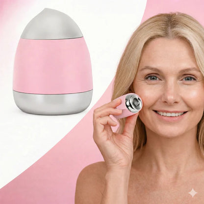Mini Masajeador Facial Eléctrico Portátil con LED e Iones