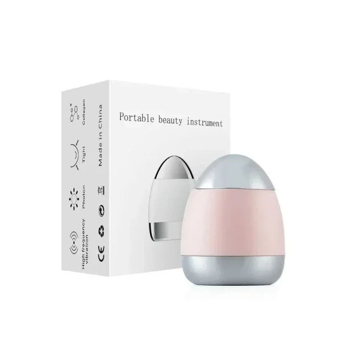 Mini Masajeador Facial Eléctrico Portátil con LED e Iones