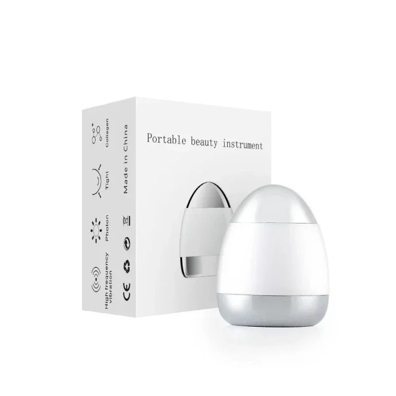 Mini Masajeador Facial Eléctrico Portátil con LED e Iones