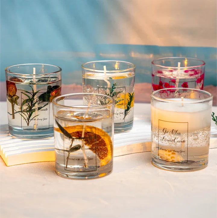Vela Aromática de Gel en Vidrio