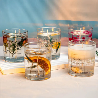Vela Aromática de Gel en Vidrio