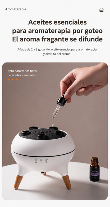 Difusor Aromático con Luz de Colores