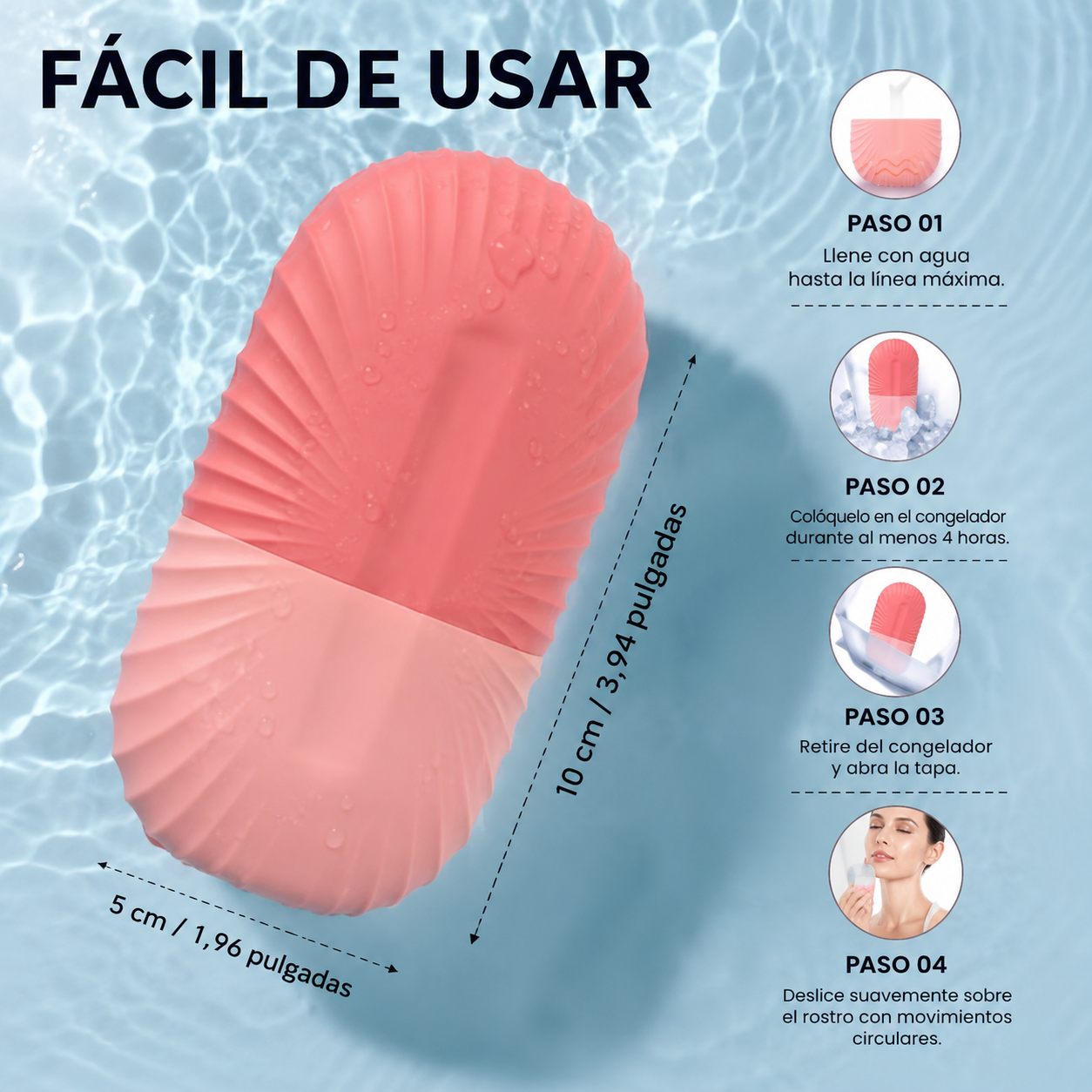 Massageador Facial - Ritual de Frescor para el Rostro